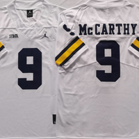 Men's Michigan Wolverines JJ McCarthy #9 White Alumni Player Game Jersey
