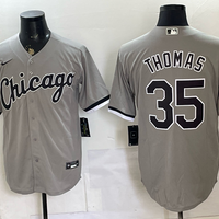 Men's Chicago White Sox Frank Thomas #35 Gray Replica Player Jersey