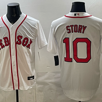 Men's Boston Red Sox Trevor Story #10 White Home Replica Jersey