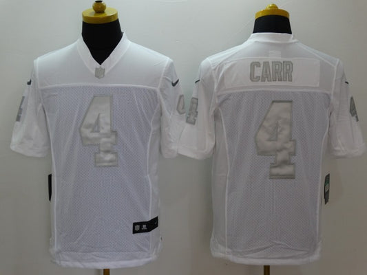 Men's Las Vegas Raiders Derek Carr #4 White Player Jersey1