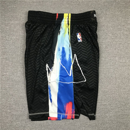 Men's Brooklyn Nets Black City Edition Basketball Shorts1