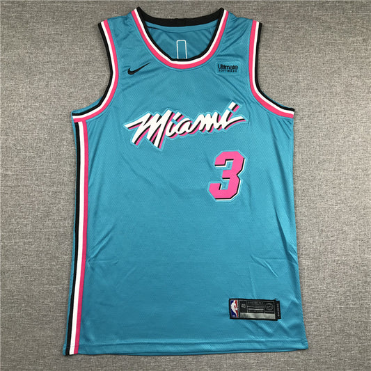Men's Miami Heat Dwyane Wade #3 Blue Swingman Player Jersey1