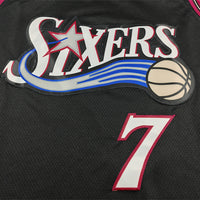 Men's Philadelphia 76ers Jaylen Brown #7 Black Swingman Jersey - Classic Edition