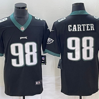 Men's Philadelphia Eagles Jalen Carter #98 Black Vapor F.U.S.E. Limited Jersey1