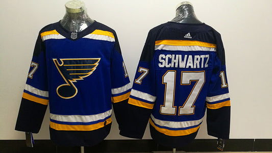 Men's St. Louis Blues Jaden Schwartz #17 Blue Home Breakaway Player Jersey1