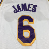 Men's Los Angeles Lakers LeBron James #6 White 2022/23 Swingman Jersey1 - Association Edition
