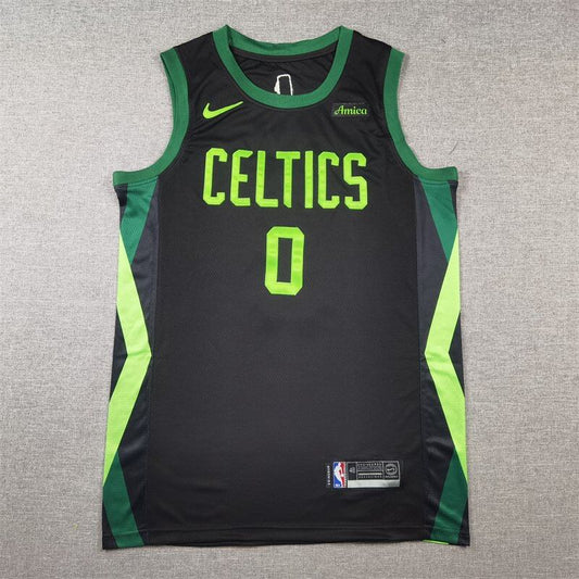 Jayson Tatum #0 Boston Celtics Black 2024/25 City Edition Swingman Player Jersey