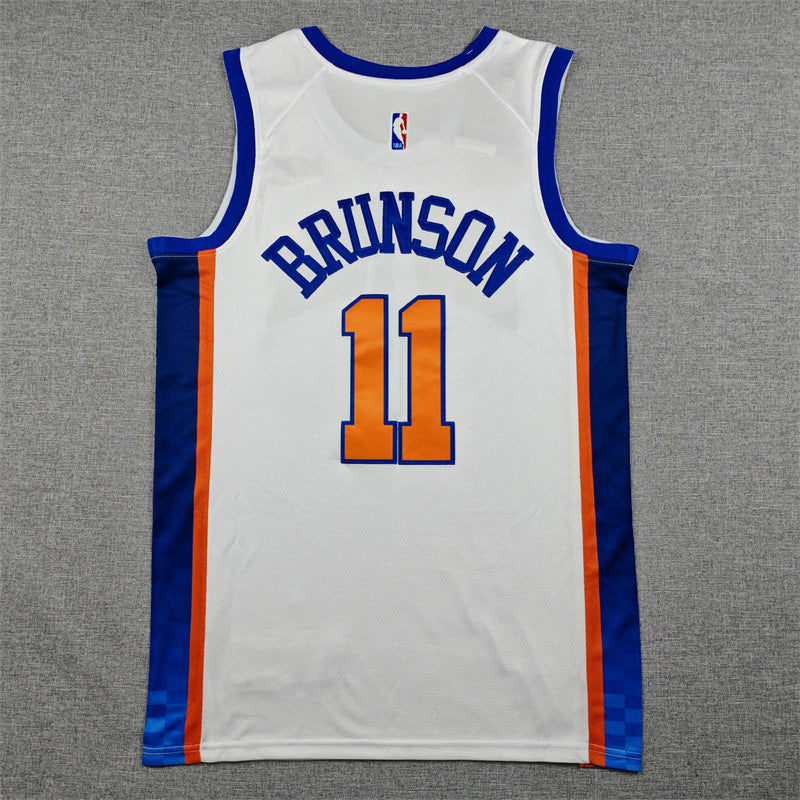 Men's New York Knicks Jalen Brunson #11 White 2025/26 Swingman Jersey - City Edition