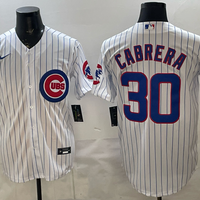 Men's Chicago Cubs Alexei Cabrera #30 White Home Limited Player Jersey