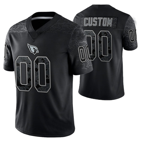Arizona Cardinals Black Reflective Custom Jersey