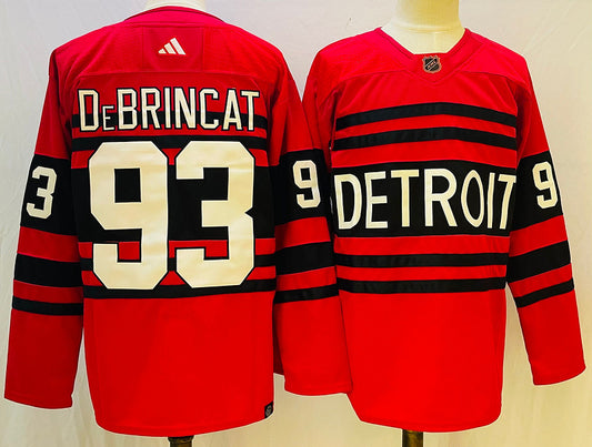 Men's Detroit Red Wings Alex DeBrincat #93 Red Player Jersey1