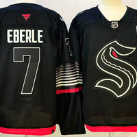 Men's Seattle Kraken Jordan Eberle #7 Black Alternate Premium Player Jersey
