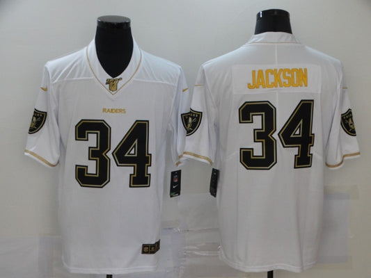 Men's Las Vegas Raiders Bo Jackson #34 White Player Game Jersey1