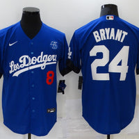 Men's Los Angeles Dodgers Kris Bryant #8-24 Blue Fashion Stitched Jersey1