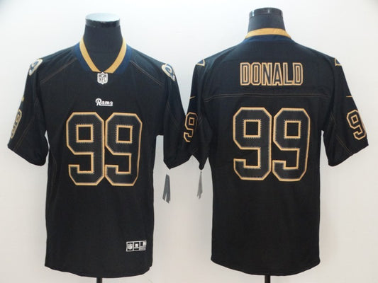 Men's Los Angeles Rams #99 Aaron Donald Black Player Jersey1