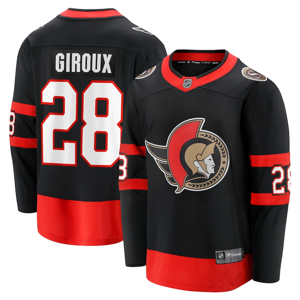 Claude Giroux #28 Ottawa Senators Black Home Breakaway Player Jersey - JerseysFreak