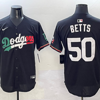 Men's Los Angeles Dodgers Mookie Betts #50 Black Game Jersey