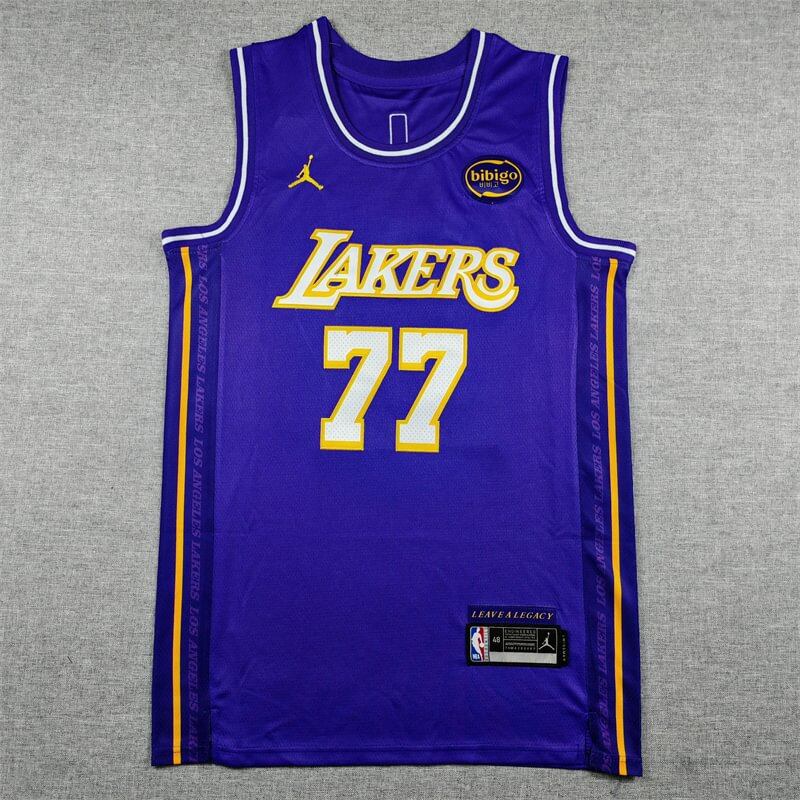 Luka Doncic #77 Los Angeles Lakers Purple Statement Edition Swingman Player Jersey