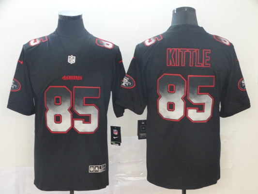 Men's San Francisco 49ers #85 George Kittle Black Team Game Jersey1
