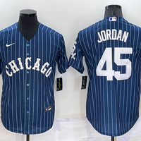 Men's Chicago White Sox Michael Jordan #45 Blue Replica Baseball Jersey1