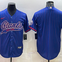 Men's New York Giants Blue Game Blank Jersey1