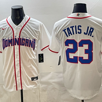 Men's Dominican Republic Baseball Fernando Tatis Jr. #23 White 2026 World Baseball Classic Stadium Jersey