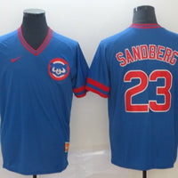 Men's Chicago Cubs Ryne Sandberg #23 Blue Stitched Jersey1