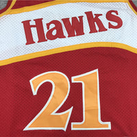 Men's Atlanta Hawks Dominique Wilkins 1986-87 Red Hardwood Classics Swingman Jersey1