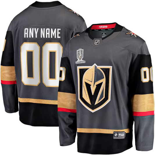 Men's Vegas Golden Knights Gray Alternate Breakaway Custom Jersey1