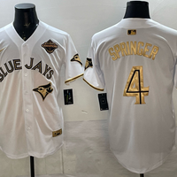 Men's Toronto Blue Jays George Springer #4 White Player Jersey