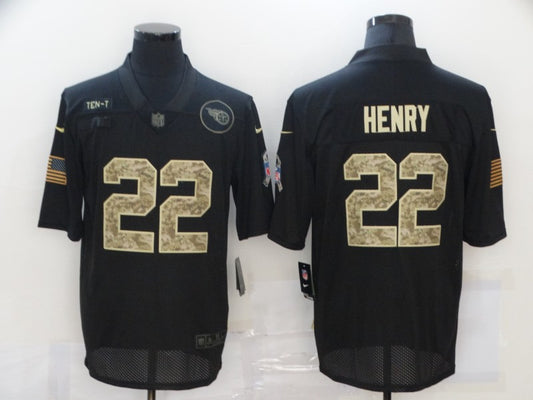 Men's Tennessee Titans Derrick Henry #22 Black Authentic Game Jersey1
