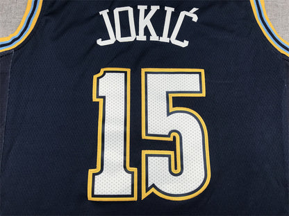 Men's Denver Nuggets Nikola Jokic Navy 2021/22 Swingman Jersey1 - City Edition