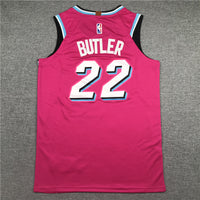 Men's Miami Heat Jimmy Butler #22 NBA Pink Swingman Jersey1