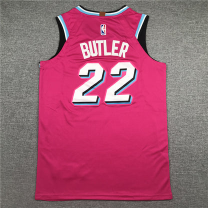 Men's Miami Heat Jimmy Butler #22 NBA Pink Swingman Jersey1