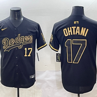 Men's Los Angeles Dodgers Shohei Ohtani #17 Black Alternate Team Player Jersey