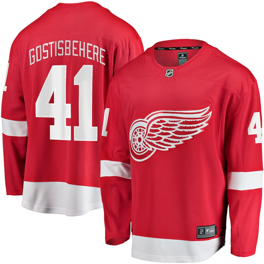 Men's Detroit Red Wings Shayne Gostisbehere #41 Red Home Breakaway Jersey1