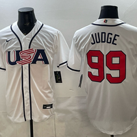 Men's USA Baseball Aaron Judge #99 White 2026 World Baseball Classic Stadium Jersey