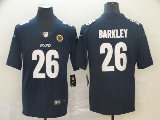 Men's New York Giants Saquon Barkley #26 Navy City Edition Game Jersey1