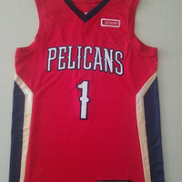 Men's New Orleans Pelicans Zion Williamson #1 NBA Red Swingman Jersey1