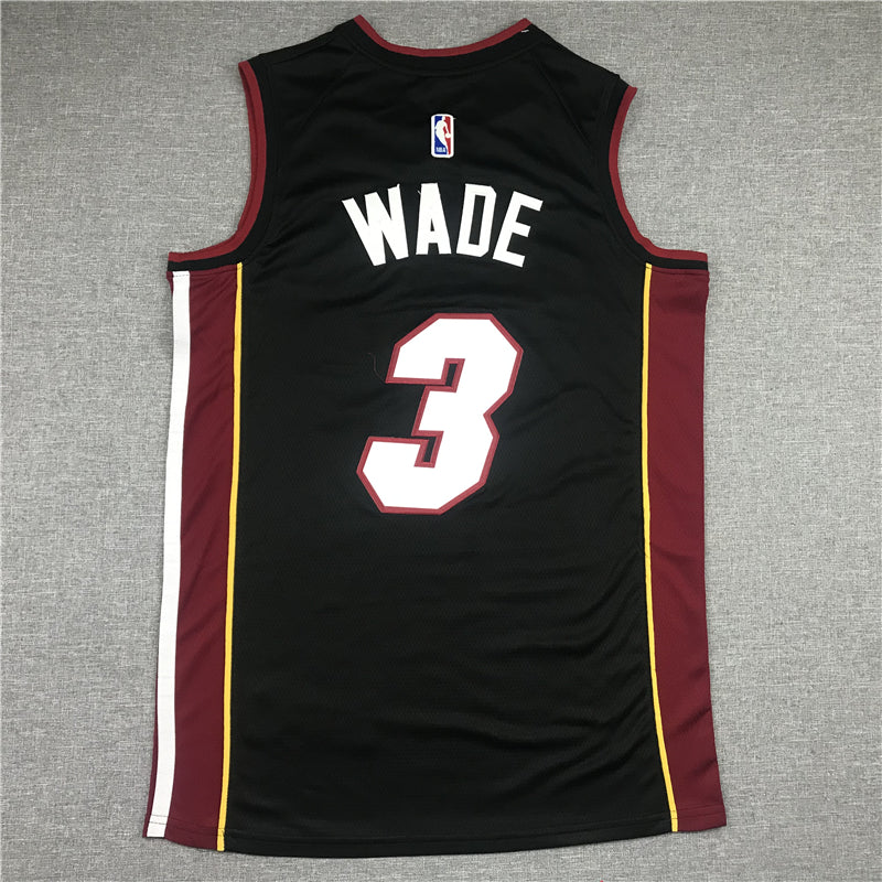Men's Miami Heat Dwyane Wade #3 Black 2022/23 Swingman Jersey1 - Icon Edition