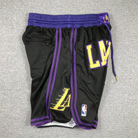 Men's Los Angeles Lakers Black 2023/24 Pocket Shorts1 City Edition