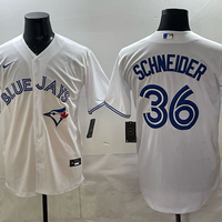 Men's Toronto Blue Jays John Schneider #36 White Home Replica Jersey