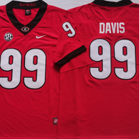 Men's Georgia Bulldogs Jordan Davis #99 Red Player Game Jersey