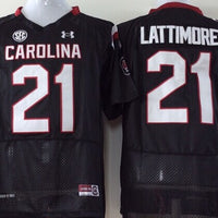 Men's South Carolina Gamecock Marcus Lattimore #21 Black Player Game Jersey