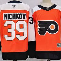 Men's Philadelphia Flyers Matvei Michkov #39 Oange Player Jersey1