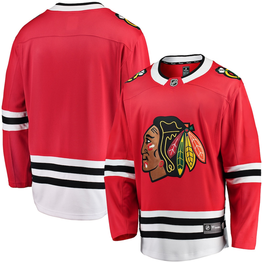 Men's Chicago Blackhawks Fanatics Red Blank Jersey