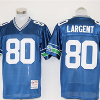 Men's Seattle Seahawks Steve Largent Mitchell & Ness Royal Legacy Replica Jersey1
