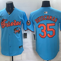 Men's Baltimore Orioles Adley Rutschman #35 Blue Limited Player Jersey