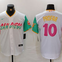 Men's San Diego Padres Jurickson Profar #10 White City Connect Limited Player Jersey1
