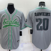 Men's Philadelphia Eagles Brian Dawkins #20 Gray Game Jersey1 Joint Edition